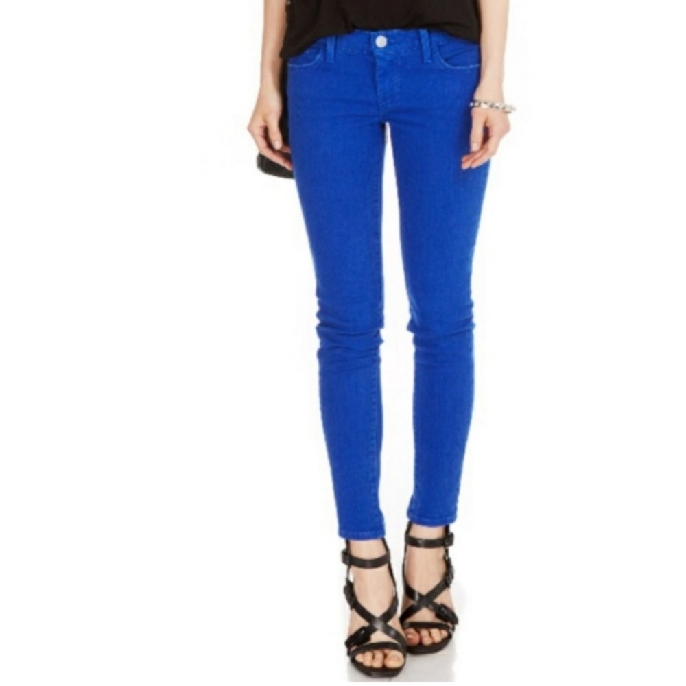 RM REBECCA MINKOFF Cobalt Blue Bleeker Mid Rise Skinny Jeans W28